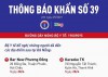 Thông báo khẩn số 39