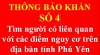 Thông báo khẩn số 4 về việc tìm người có liên quan với các điểm nguy cơ trên địa bàn tỉnh Phú Yên