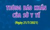 Thông báo đến những người đi trên chuyến bay QH1213 ngày 21/7/2021