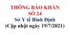 Thông báo khẩn số 24 về việc tìm người có liên quan với các điểm nguy cơ trên địa bàn tỉnh Bình Định
