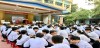 Quang cảnh buổi truyền thông tại Trường THPT Quy Nhơn (Ảnh: Thu Phương)