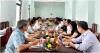Đoàn công tác làm việc tại Trung  tâm Y tế Quy Nhơn (Ảnh: Thu Phương)
