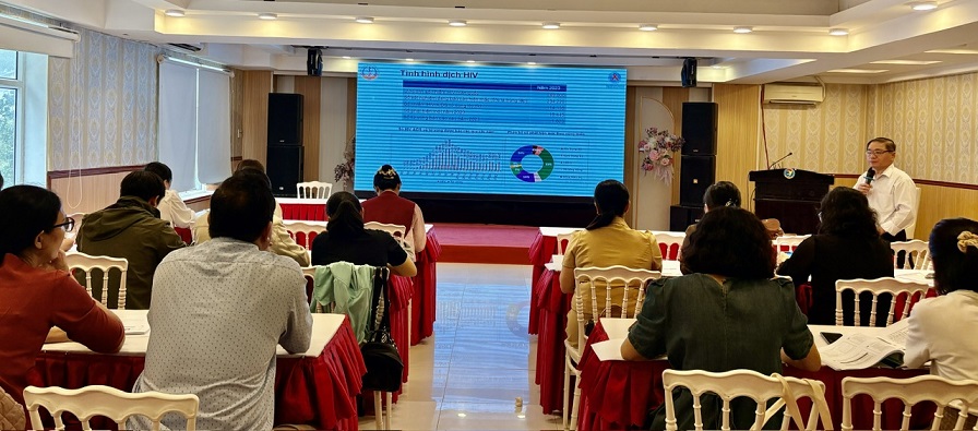 Toàn cảnh lớp tập huấn tư vấn, chăm sóc và điều trị HIV năm 2024 (Ảnh: Thu Phương)