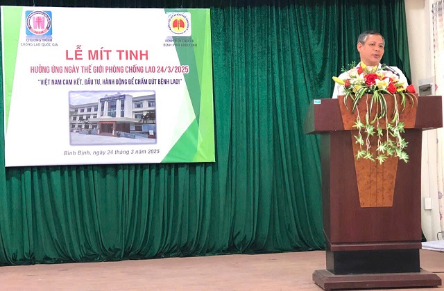 Bệnh viện Lao và Bệnh Phổi Bình Định hưởng ứng Ngày Thế giới phòng chống lao 24/3/2025