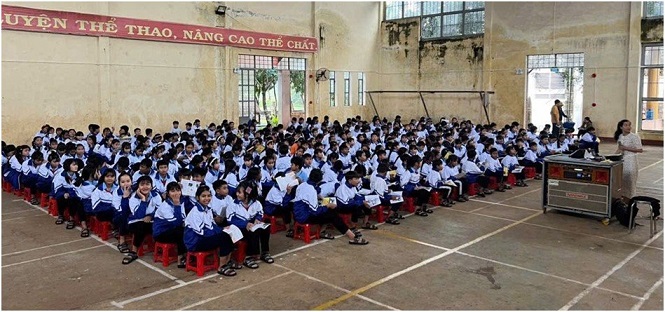 Quang cảnh buổi ngoại khoá . Hình ảnh (đơn vị cung cấp)