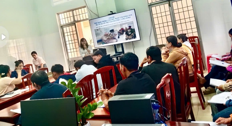 Quang cảnh lớp tập huấn (Ảnh: Thu Phương)