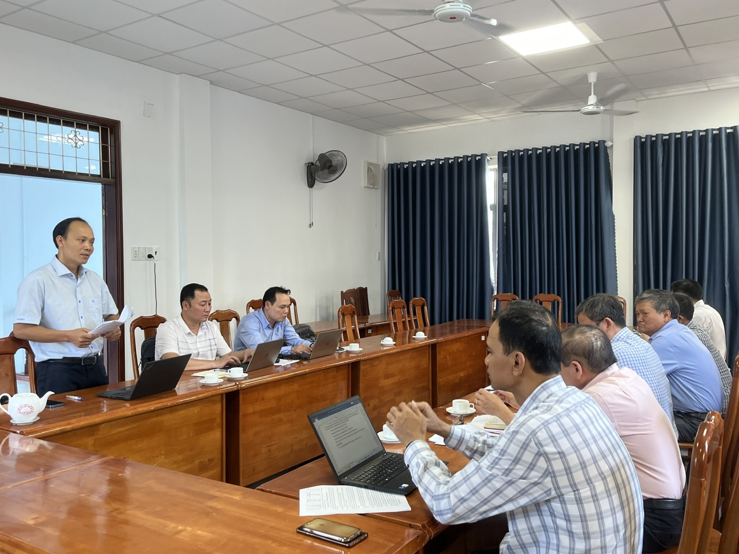 Toàn cảnh buổi làm việc của Đoàn công tác Viện Vệ sinh dịch tễ Tây nguyên và Sở Y tế tỉnh Gia Lai.