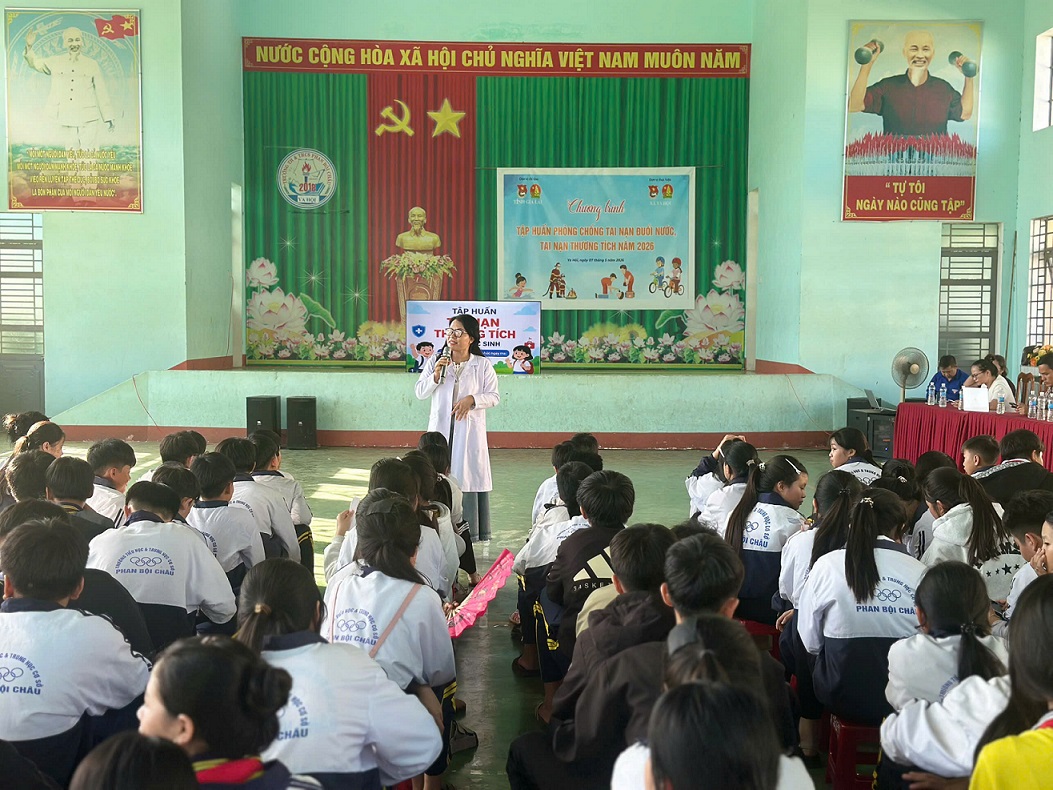 Ya Hội: Gần 300 học sinh được tập huấn phòng-chống tai nạn thương tích, tai nạn đuối nước ở trẻ em năm 2026