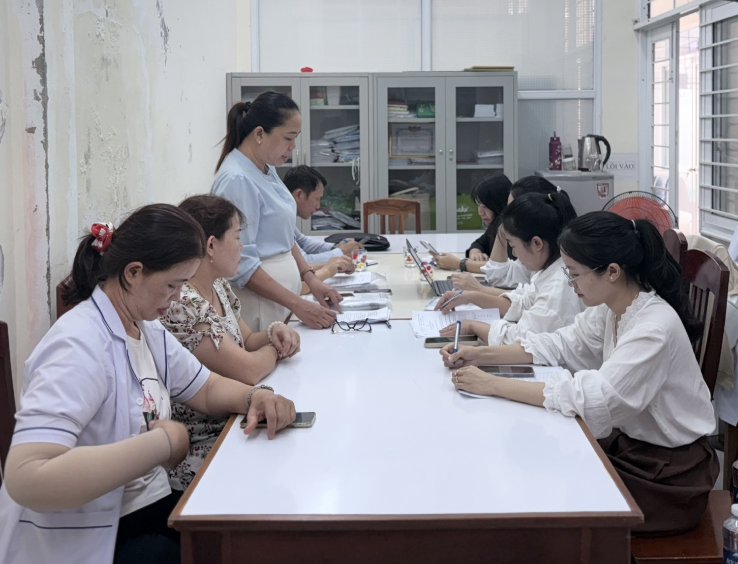 Quang cảnh buổi làm việc (Ảnh: Thu Phương)